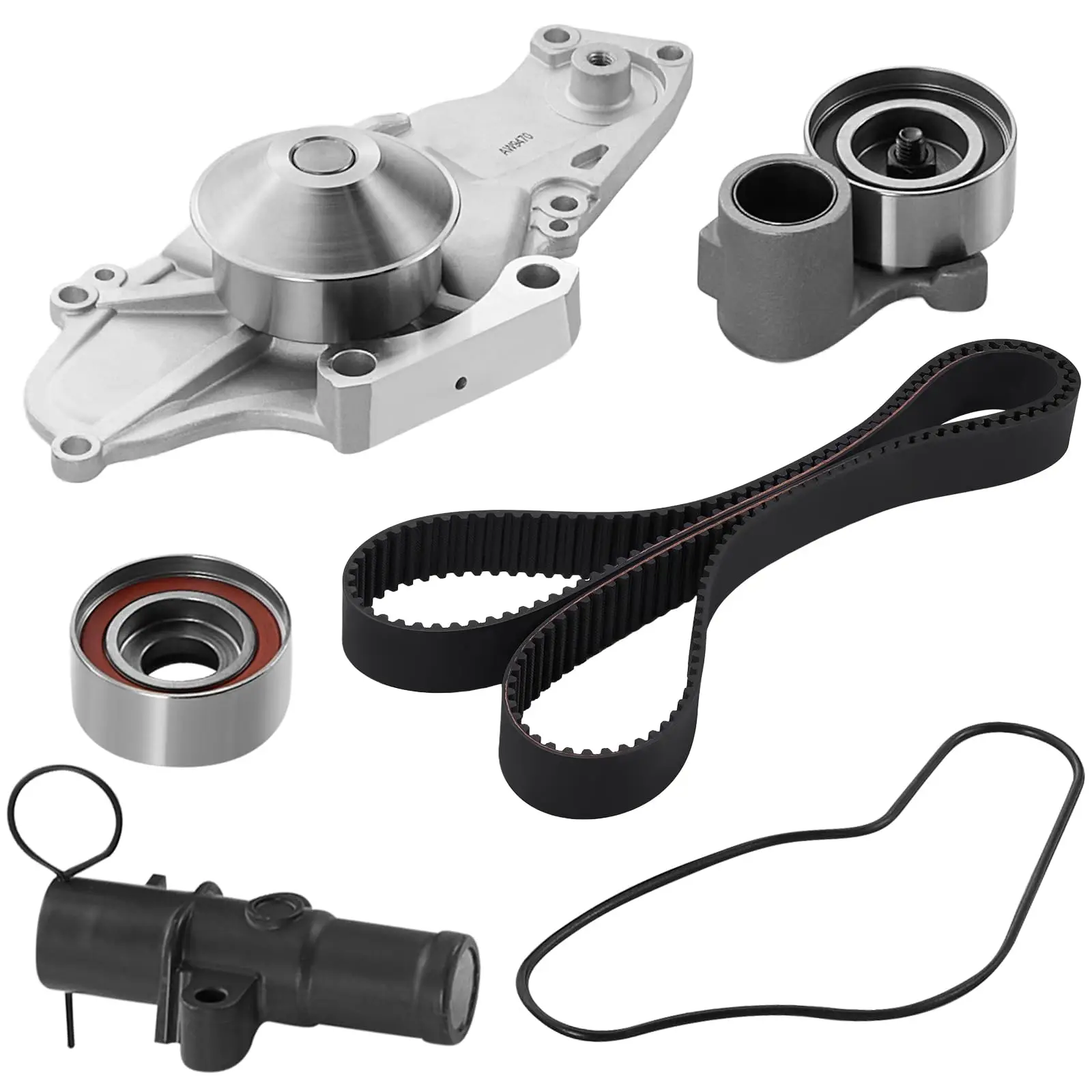BDFHYK TKH-002 Engine Timing Belt Kit with Water Pump for Honda Accord Crosstour Odyssey Pilot Ridgeline for Acura TL RL TSX ZDX RDX MDX 3.0L 3.2L 3.5L 3.7L V6