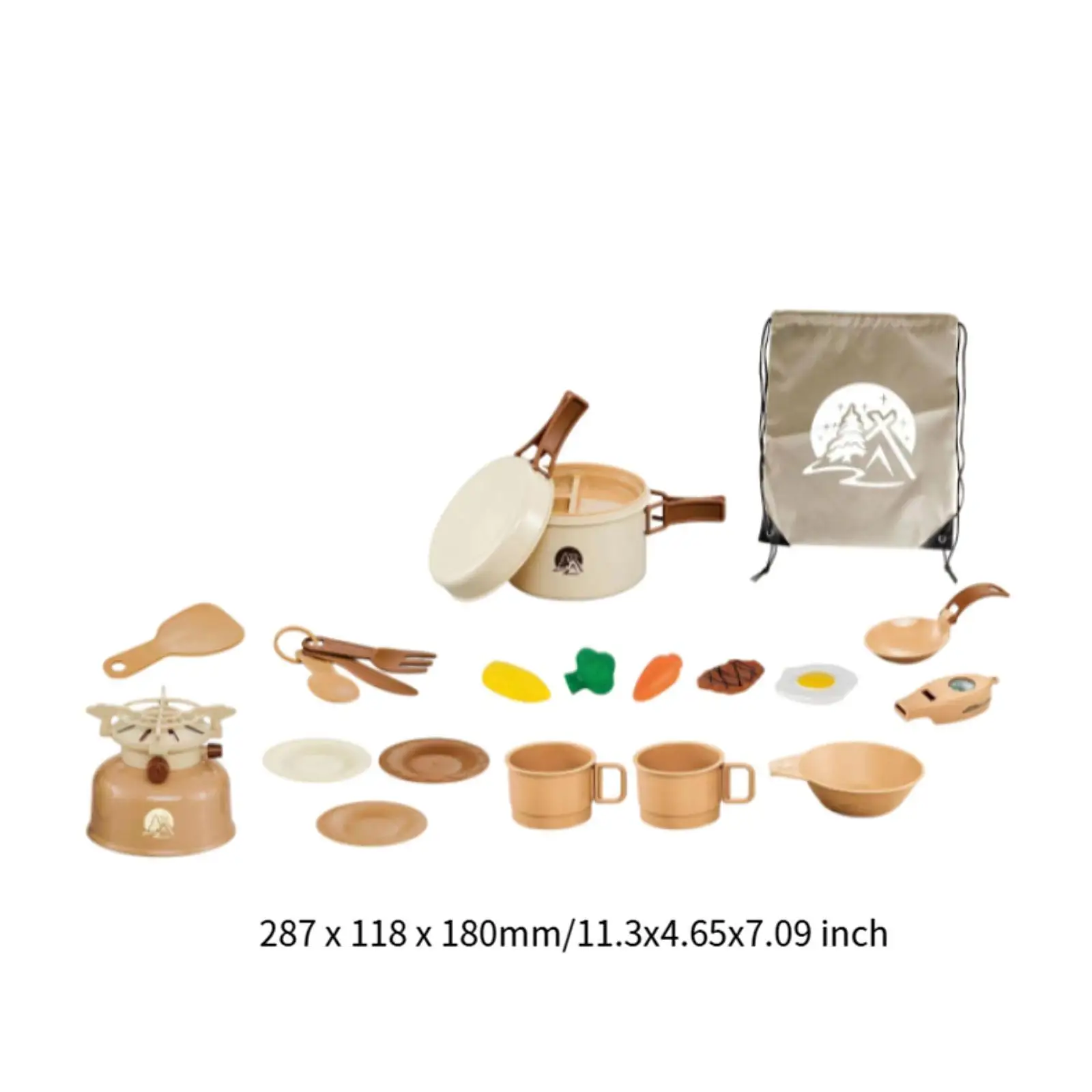 22Pcs 어린이 캠핑 장비 세트 어린이를위한 놀이 캠프 파이어 척 유아 어린이