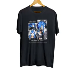 T-shirt distroanime vtuber HOSHIMACHI SUISE GRID- HOLOLIVE JPN 100% cotton combed 30s