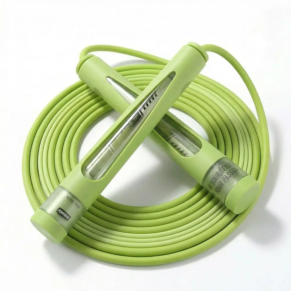 

Регулируемая скакалка с двойными шарикоподшипниками, не спутывающаяся двухсекционная веревка, самоблокирующаяся, с эргономичными ручками для фитнеса, бокса.