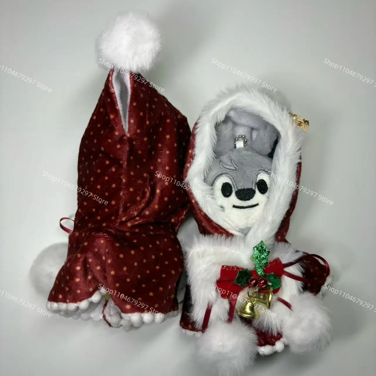 16 SKZOO أفخم سلاسل المفاتيح Straykids عيد الميلاد شال دلو القوس المظلة عيد الميلاد قبعة ألعاب من نسيج مخملي دمية لعبة أطفال SKZ أفخم دمية