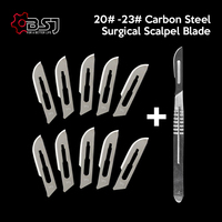 Carbon Steel Carving Metal Scalpel Handle 20# 23# Engraving Craft Knive Non-Slip Surgical Scalpel Knife Paper Cutting Tool Knife
