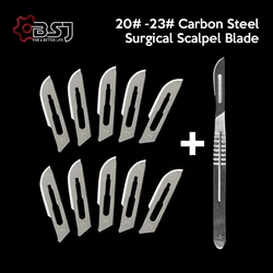 Carbon Steel Carving Metal Scalpel Handle 20# 23# Engraving Craft Knive Non-Slip Surgical Scalpel Knife Paper Cutting Tool Knife