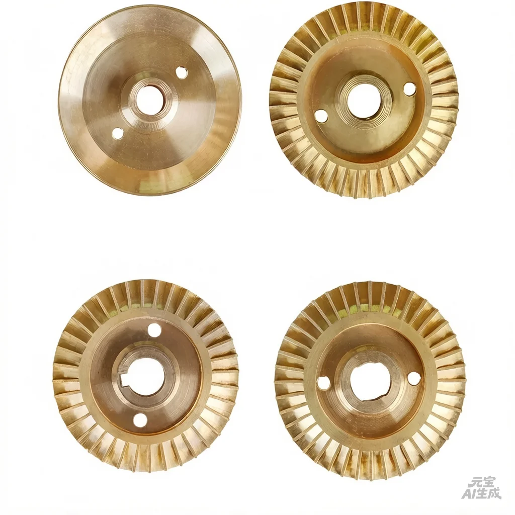 1PC Water Pump copper Impeller Double Side 42/52/55/60/66 Brass Backward Curved Vanes Self priming pump double-sided accessories