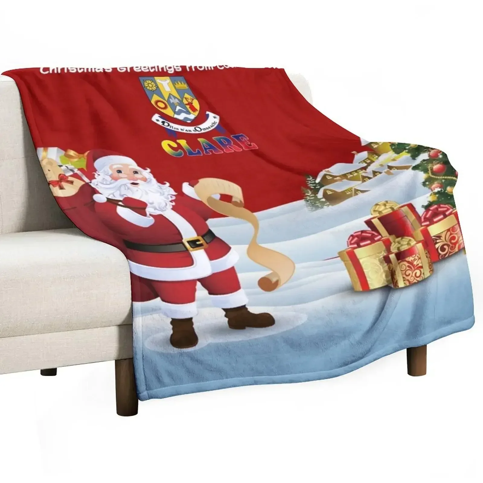 

COUNTY CLARE Throw Blanket Anti Shedding Soft Fuzzy Blanket for Home