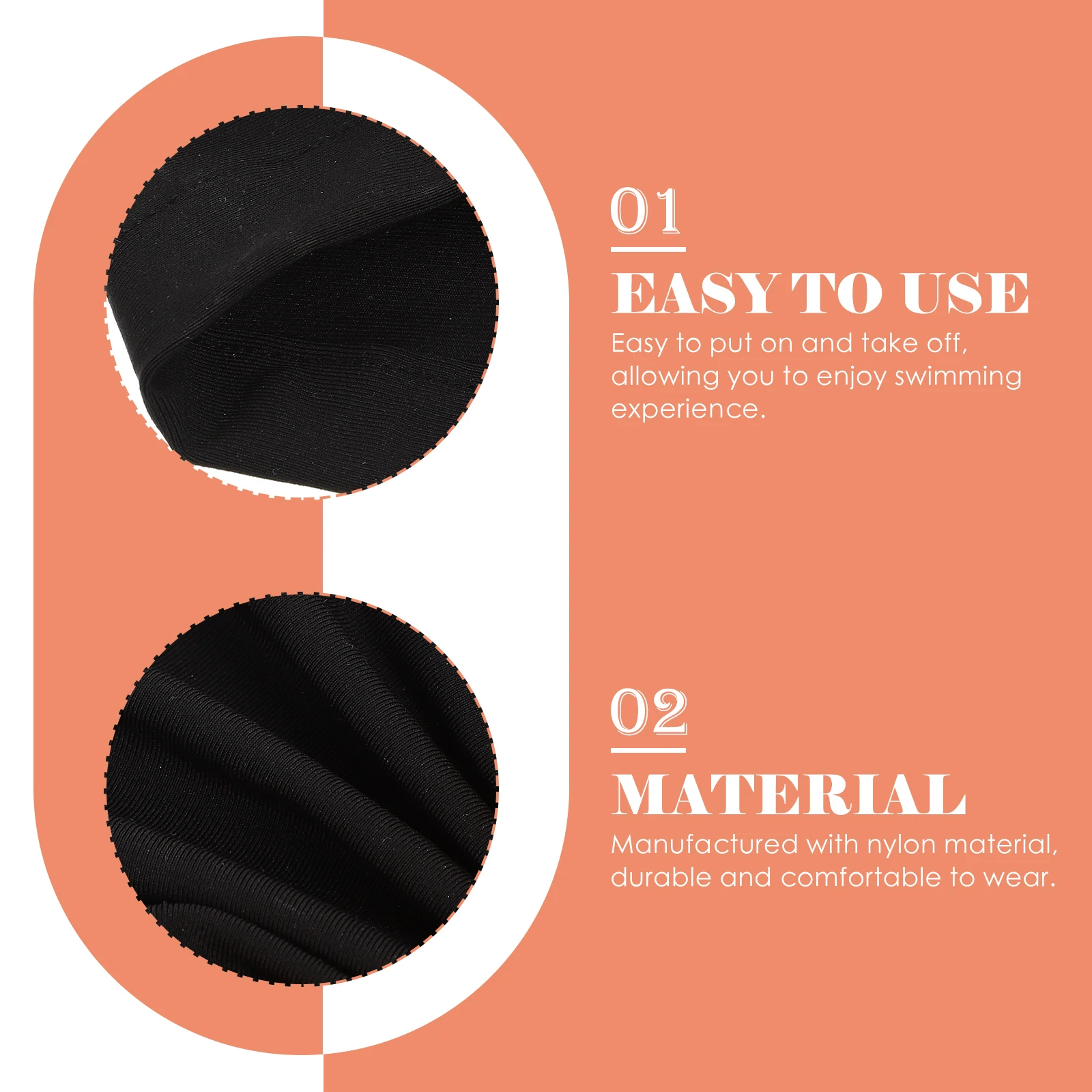 قبعة سباحة ذات شعر طويل للبالغين من النايلون المرن بعقدة على شكل فيونكة مزخرفة، غطاء حماية خفيف الوزن للنساء