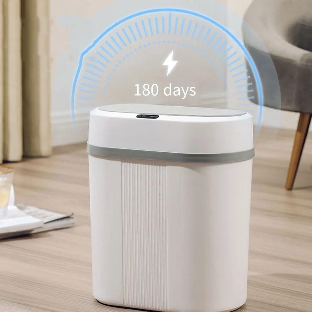 2024 New Smart Bathroom Trash Can Automatic Bagging Electronic Trash Can Touchless Narrow Smart Sensor Garbage Bin Smart Home