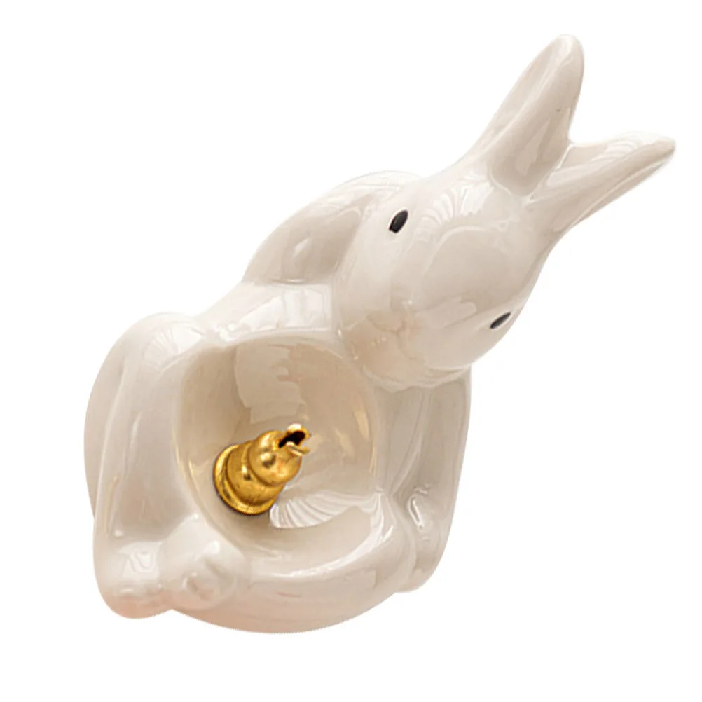 

Cute Bunny Ceramic Incense Stick Holder Artistic Desktop Incense Burner Home Yoga Study Room Decoration Chic Censer Holder