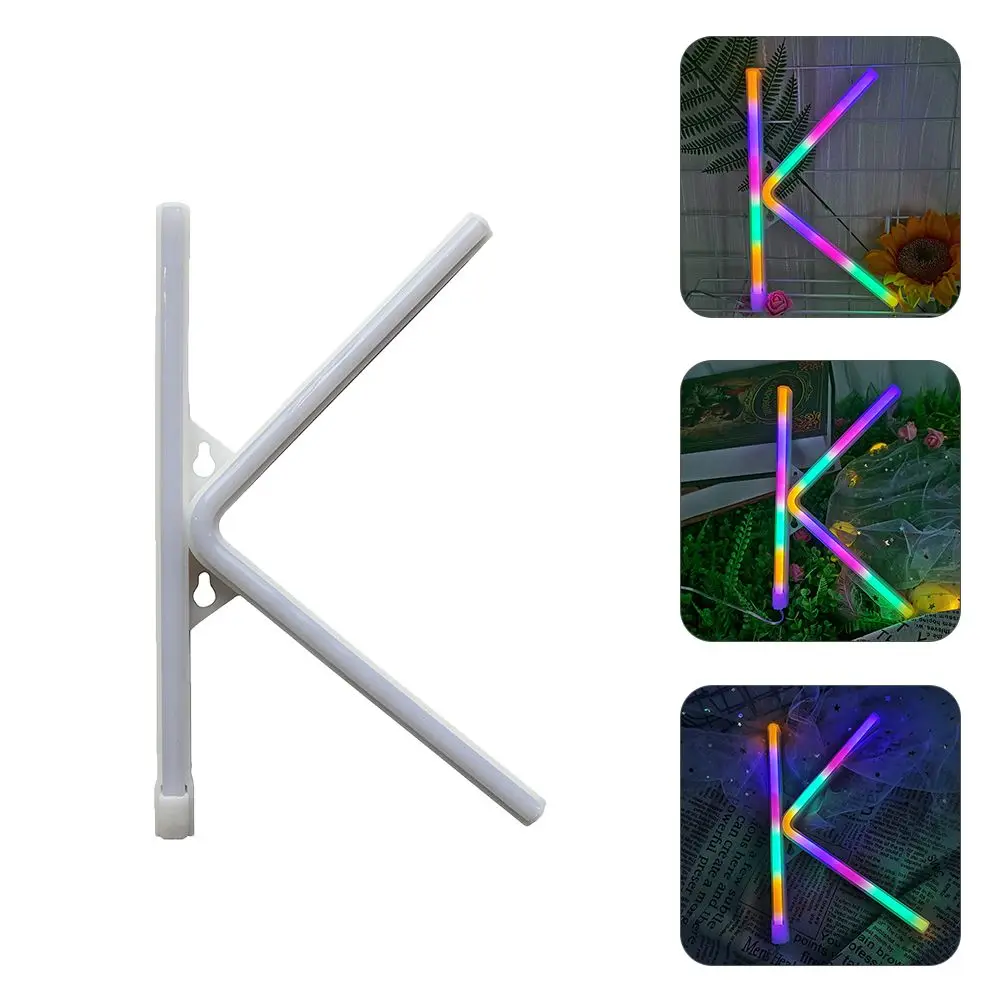 Alphabet LED Neon Signs USB Powered Night Lamps Bedroom Living Room Study Office Wall Atmosphere Lighting