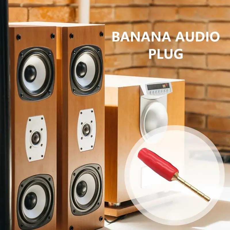 Banana Plugs 2MM Gold Plated Speaker Banana Plug Connectors Quick Connect And Durable Banana Audio Plug For Wall Plate Video