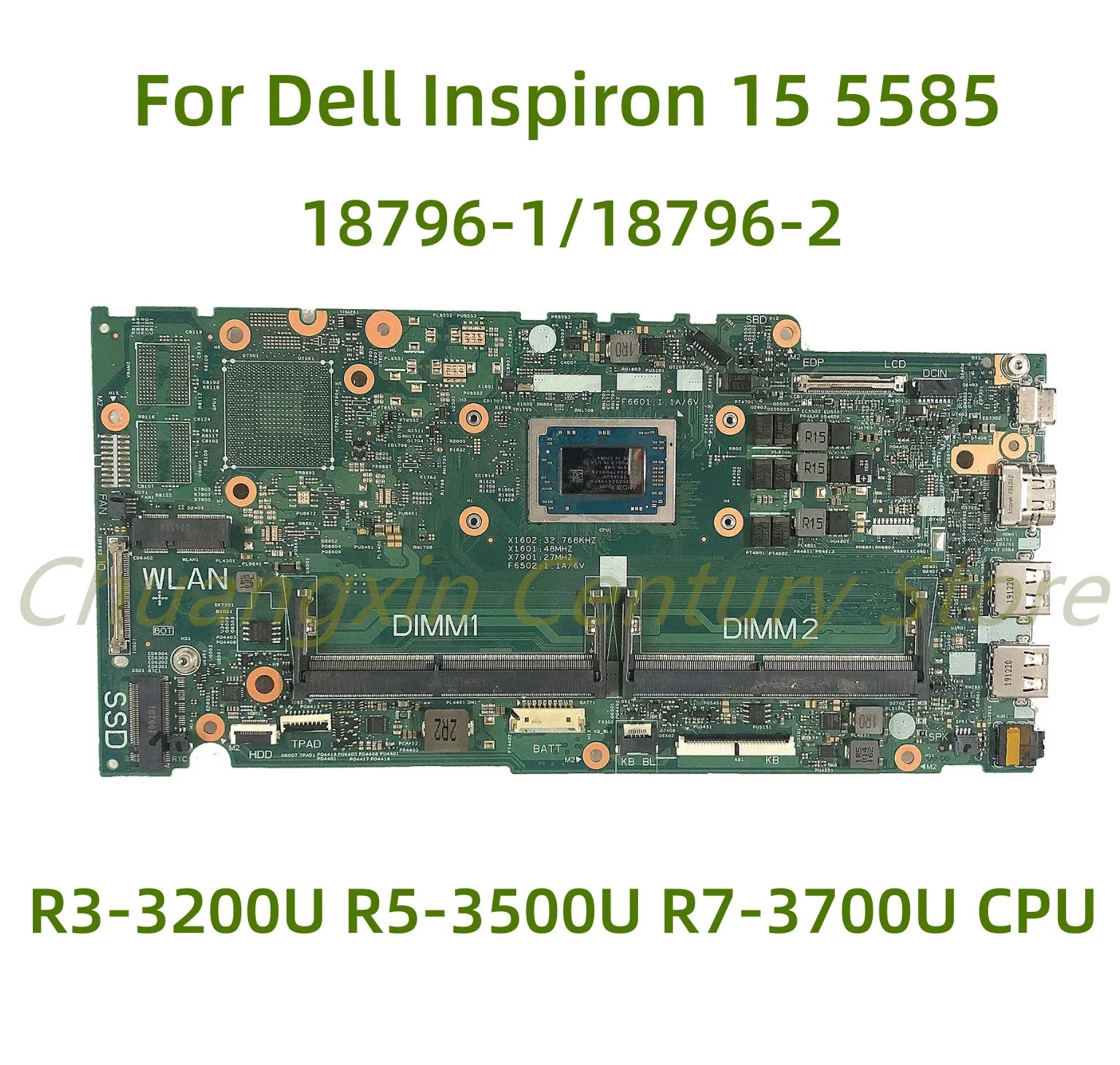 18796-1 18796-2 motherboard suitable for Dell Inspiron 15 5585 laptop with R3-3200U R5-3500U R7-3700U CPU 100% Tested Full Work