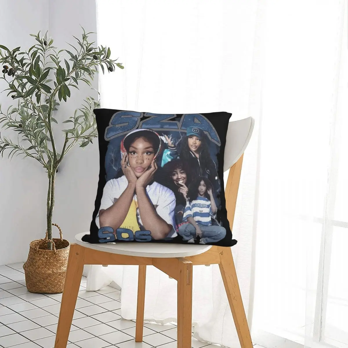 Vintage SZA Tour 2023 Harajuku Streetwear Pillowcase Polyester Cushion Cover Decor SZA Pillow Case Cover Sofa Zipper 40*40cm