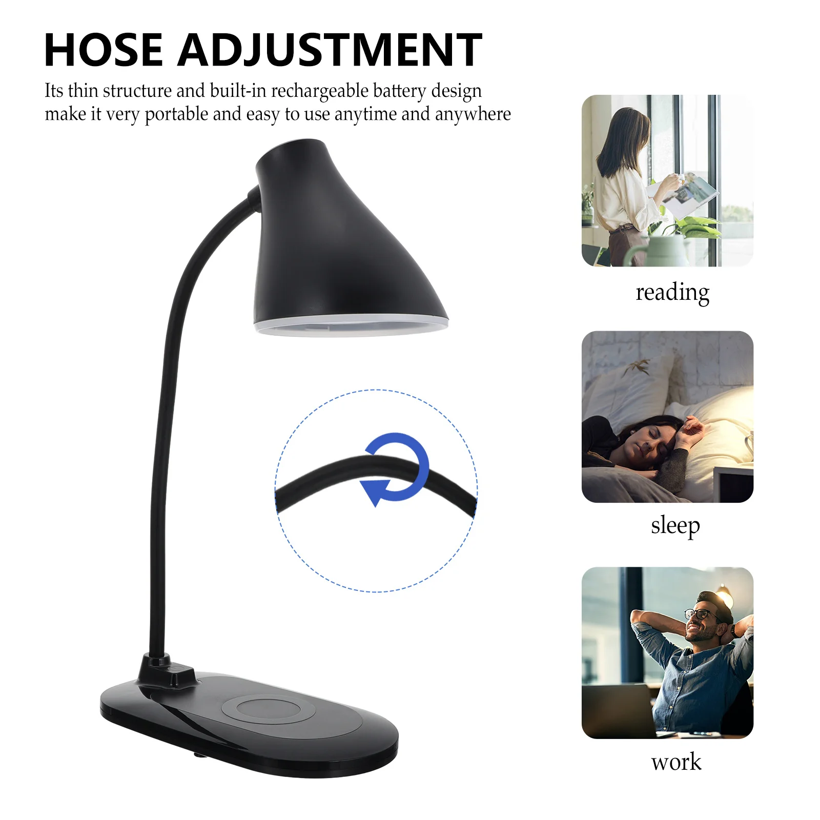 Wireless Charging Desk Lamp Lightweight Bedside Student Reading USB Eye Protection Desktop