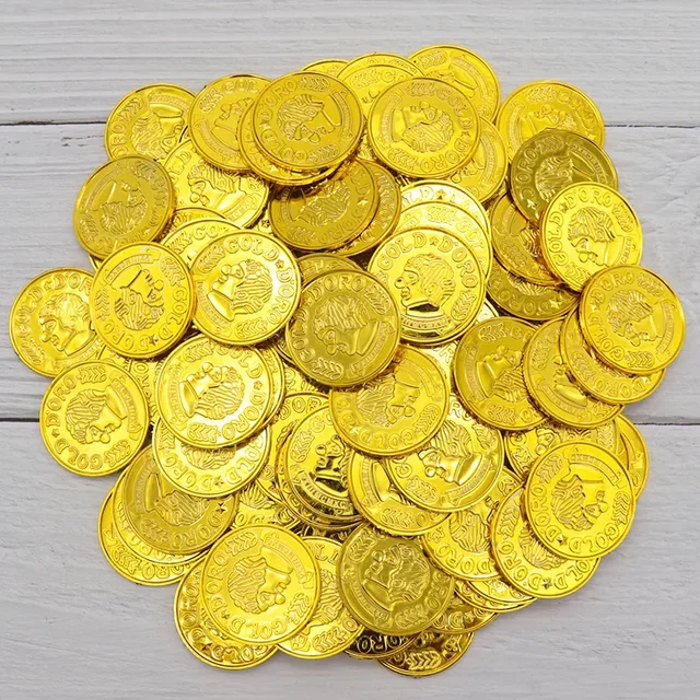 10/25/50pcs Plastic Pirate Coin Clown Pattern Kids Party Fake Treasure Festival Party Birthday Gift Children's Gold Coin Toys 4 10/25/50pcs Plastic Pirate Coin Clown Pattern Kids Party Fake Treasure Festival Party Birthday Gift Children's Gold Coin Toys 4
