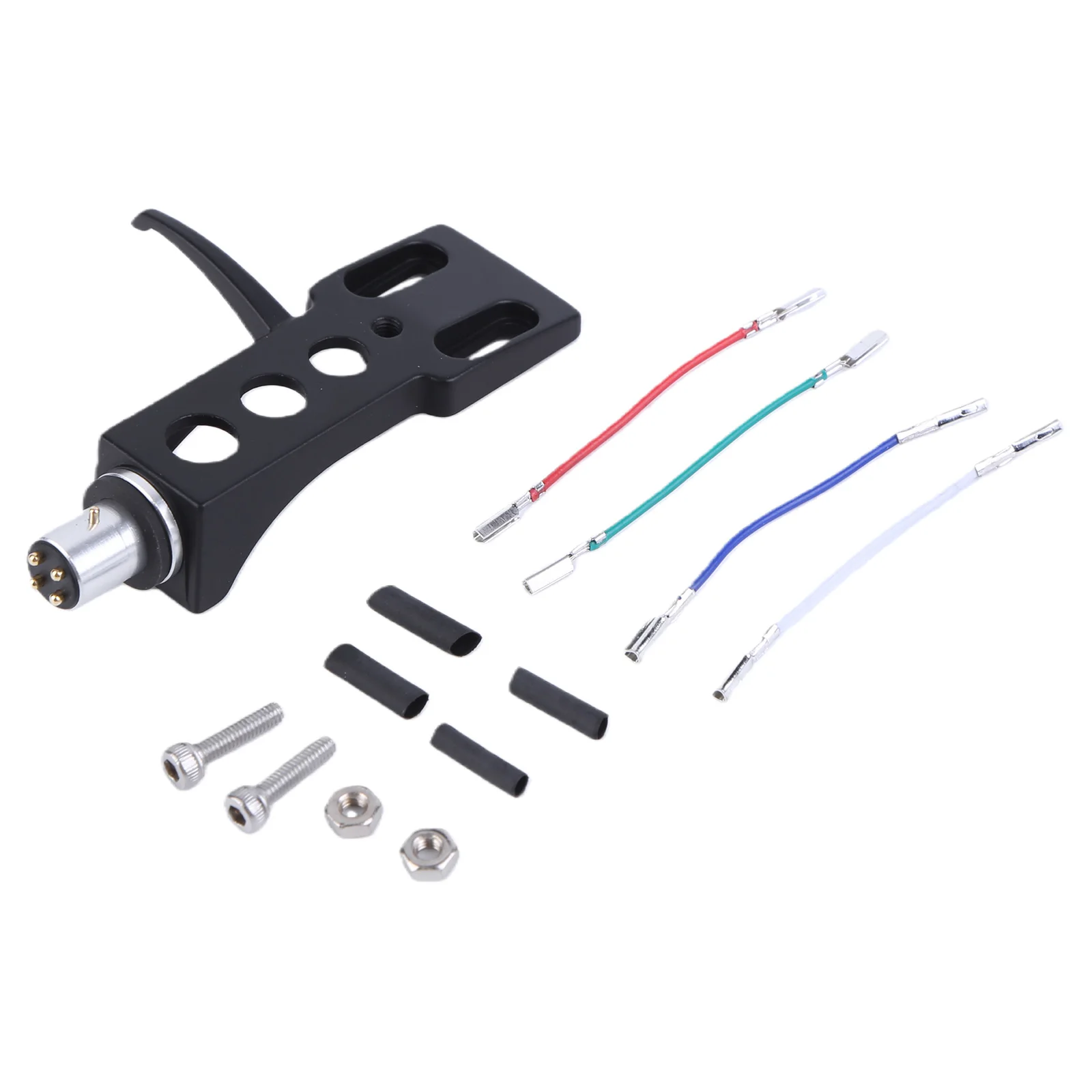 Cartridge Headshell Holder Kit with 4 Lead Wires Cartridge Headshell Stylus Holder for Various LP Phono Turntable