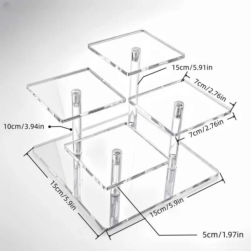High Transparency Acrylic Display Rack for Jewelry and Cosmetics