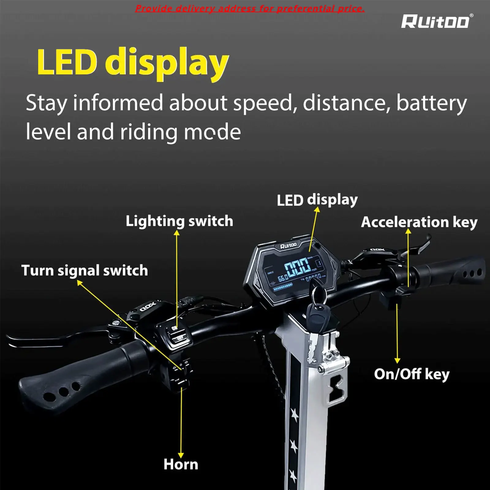 

Ruitoo T3MAX60V 3000W Dual Motor Wholesale Powerful Foldable Electric Scooter For Adults Trotinet Electric Trotinette Electrique