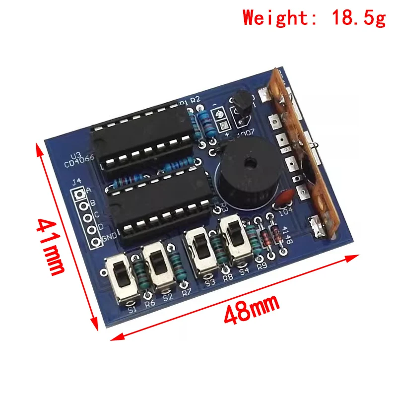 16 Music Sound Box BOX-16 Board 16-Tone Electronic Module DIY Kit Parts Components Soldering Practice Learning Kits for Arduino