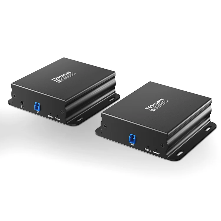 TESmart 300m DP KVM Extender over Fiber Support 8K 60Hz RX Audio Out Displayport Transmitter and Receiver