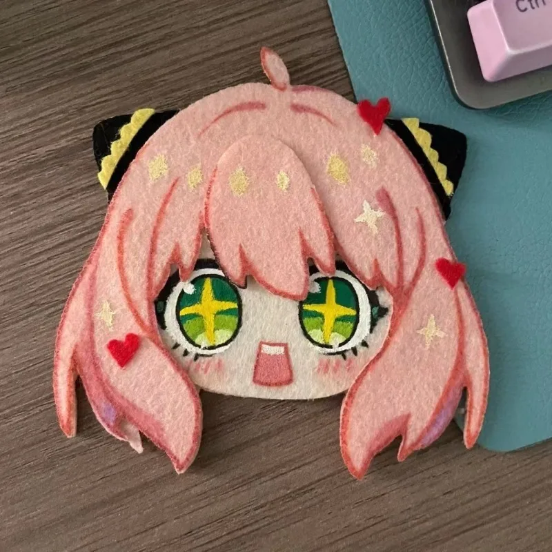 

Милый брелок-подвеска Q-версия Аня Форджер из аниме Spy X Family, готовое изделие из нетканого материала, украшение для сумки, подарок для друзей и лучших подруг