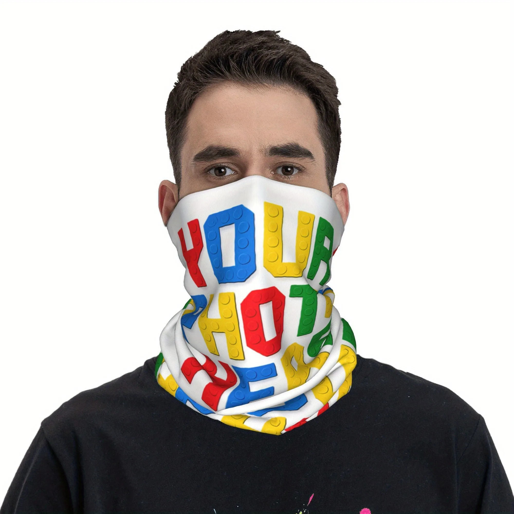 Custom Your Design Here Bandana Winter Neck Wrap Face Scarf for Hiking Personalized Customized Logo Printed Gaiter Headband