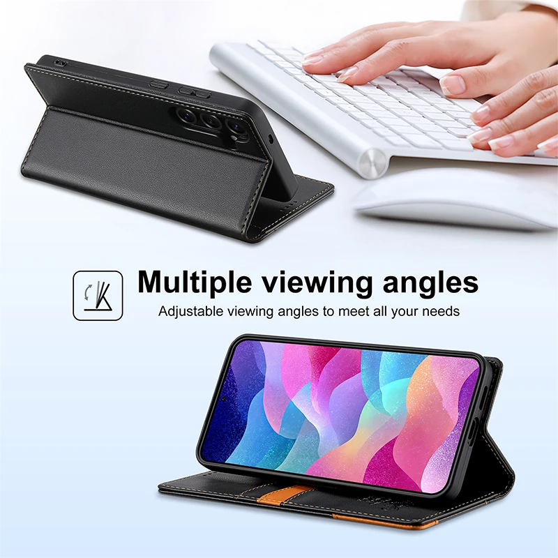 Luxury Wallet Magnetic Leather Case For Galaxy A12 A13 A14 A23 A24 A25 A33 A34 A51 A52 A53 A71 A05S A06 A07 S20 S10 S9 Note10 20