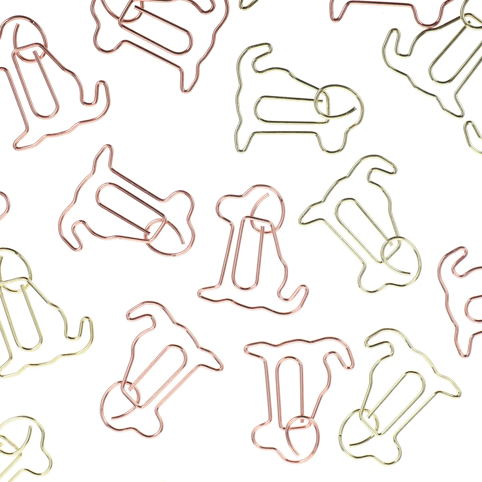 

50 Pcs Multicolor Bookmarks Lovely Paper Clip Music Stainless Steel Dogs Clips Office