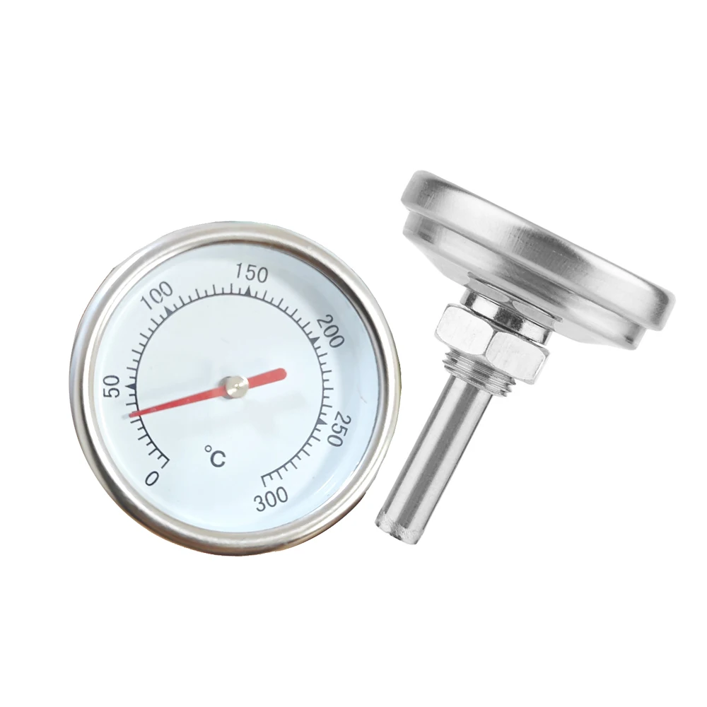 0-300℃ Stainless Steel BBQ Smoker Grill Temperature Gauge Barbecue Cooking Food Thermometer Probe Grill Oven Home Kitchen Tool