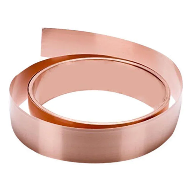 2M Size 0.2mmx14mm Width Pure Copper Strip for Contractors & DIY Projects