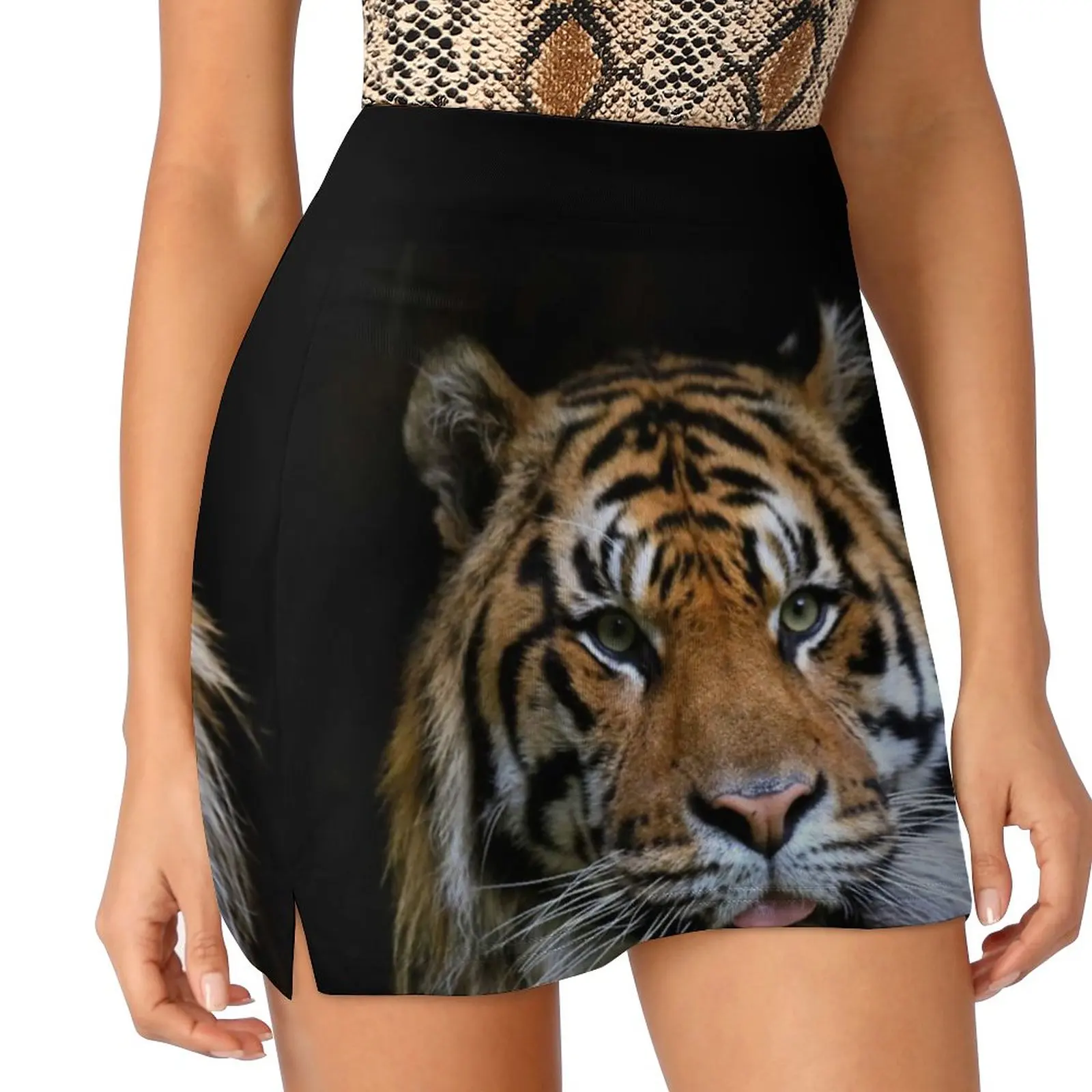 

Sumatran Tiger 2 Women's skirt Aesthetic skirts New Fashion Short Skirts Sumatran Tiger Tiger Big Cats Cats Wildlife