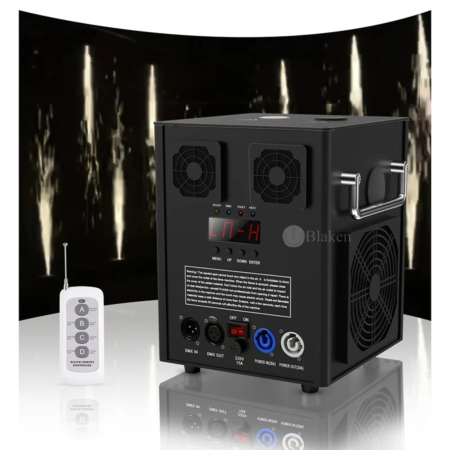 Imagem -05 - Máquina de Faísca a Frio com Controle Remoto Fogos de Artifício a Frio Lcd Máquina de Faísca para dj Discoteca Casamento Dmx 750w Tax Pcs Novo