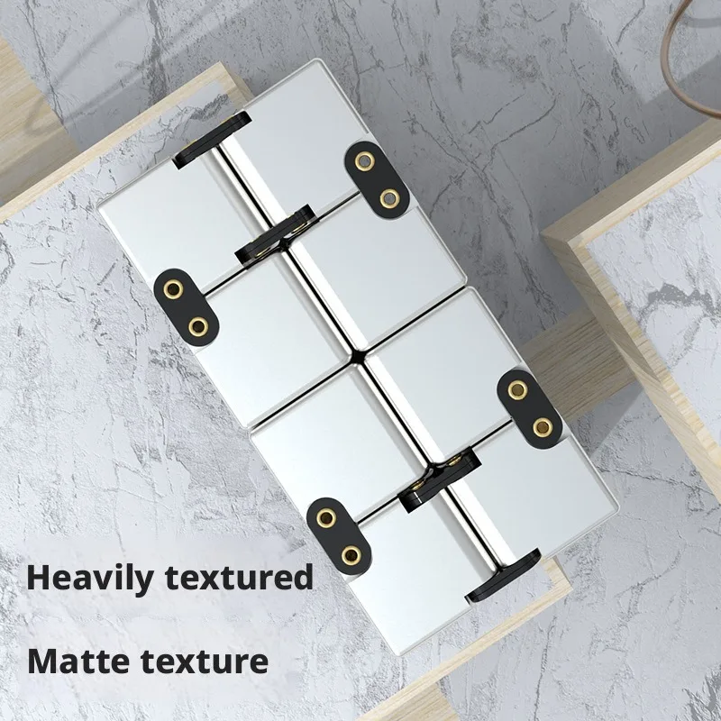 Aluminum Alloy Infinity Cube Infinite Flip Hand Fidget Block Adult Office Leisure Stress Relief Toy