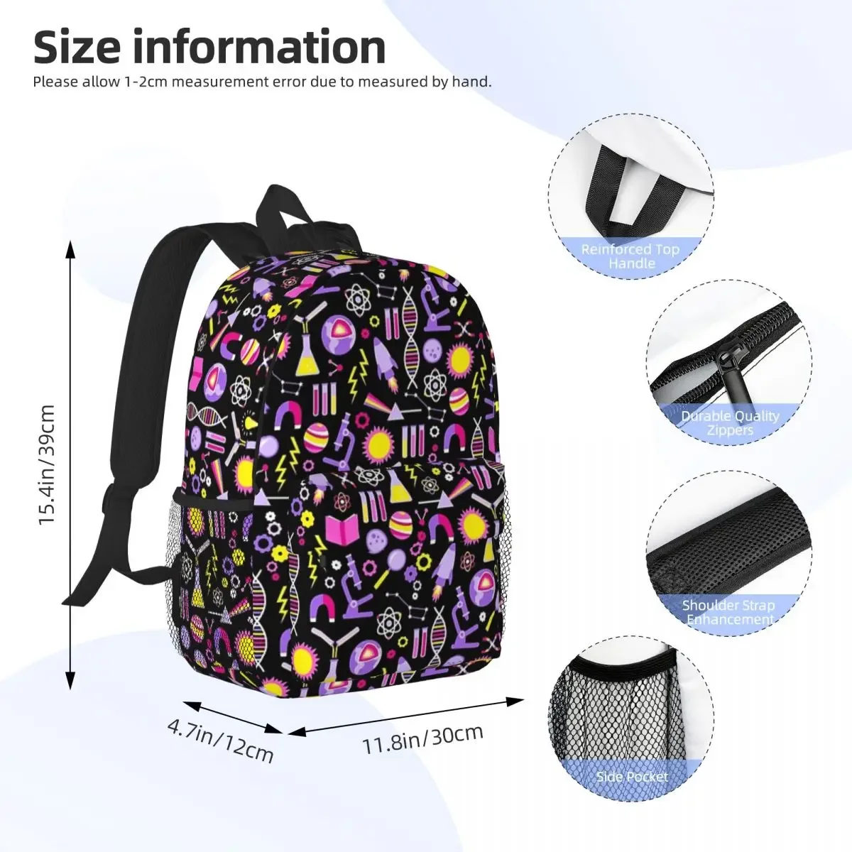 Sacos De Escola De Ficção Científica, Bookbag adolescente dos desenhos animados, Mochila Para Laptop, Bolsa De Ombro, Grande Capacidade