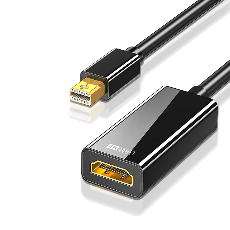 4k Mini DisplayPort to HDMI-compatible Adapter Cable for TV MacBook Laptop Projector Mini DP to HDMI-compatible Cable Converter image 6