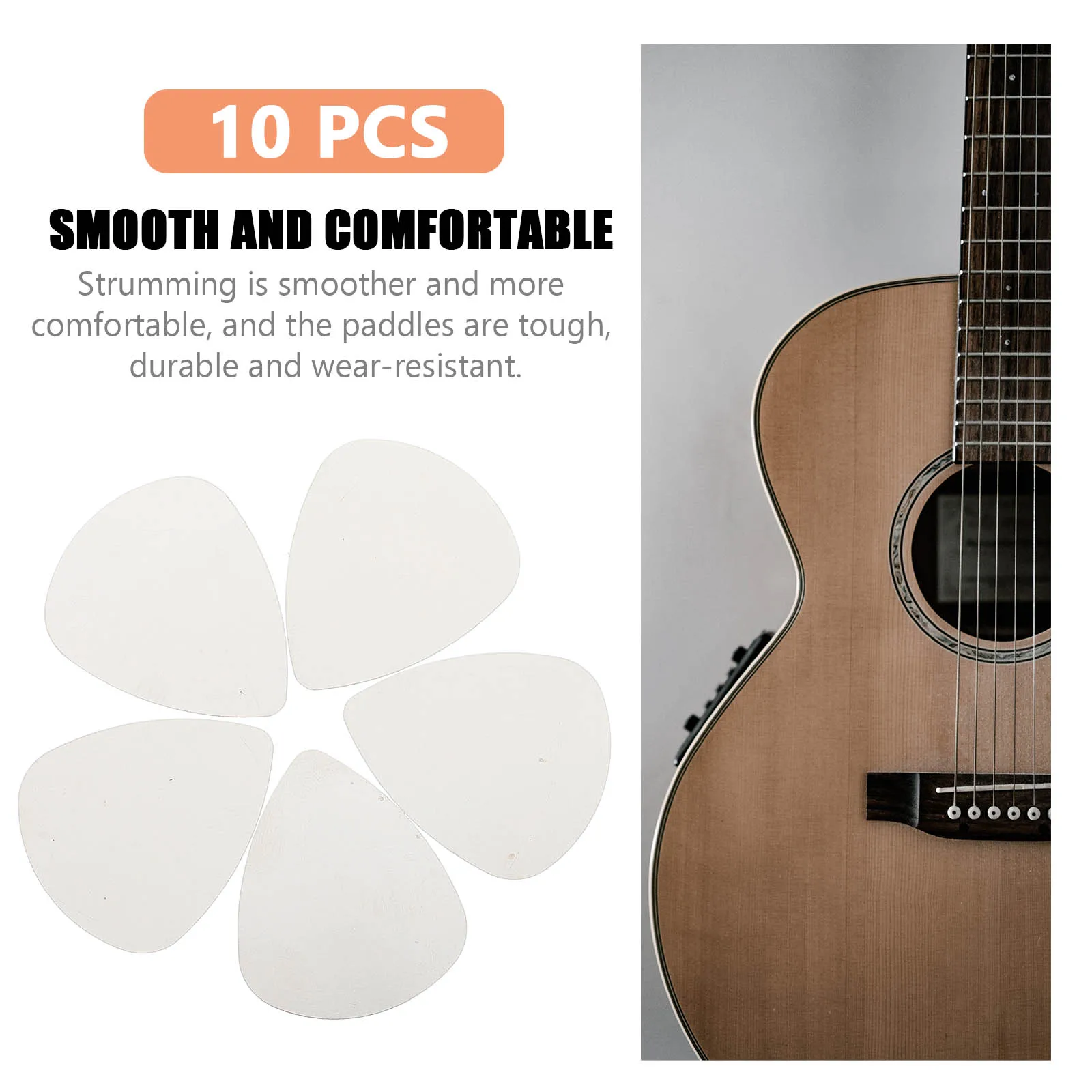 

10pcs Guitar Picks Stainless Steel Electric Bass Acoustic Plectrum Silver Durable Portable Guitar Supplies Instrument Parts
