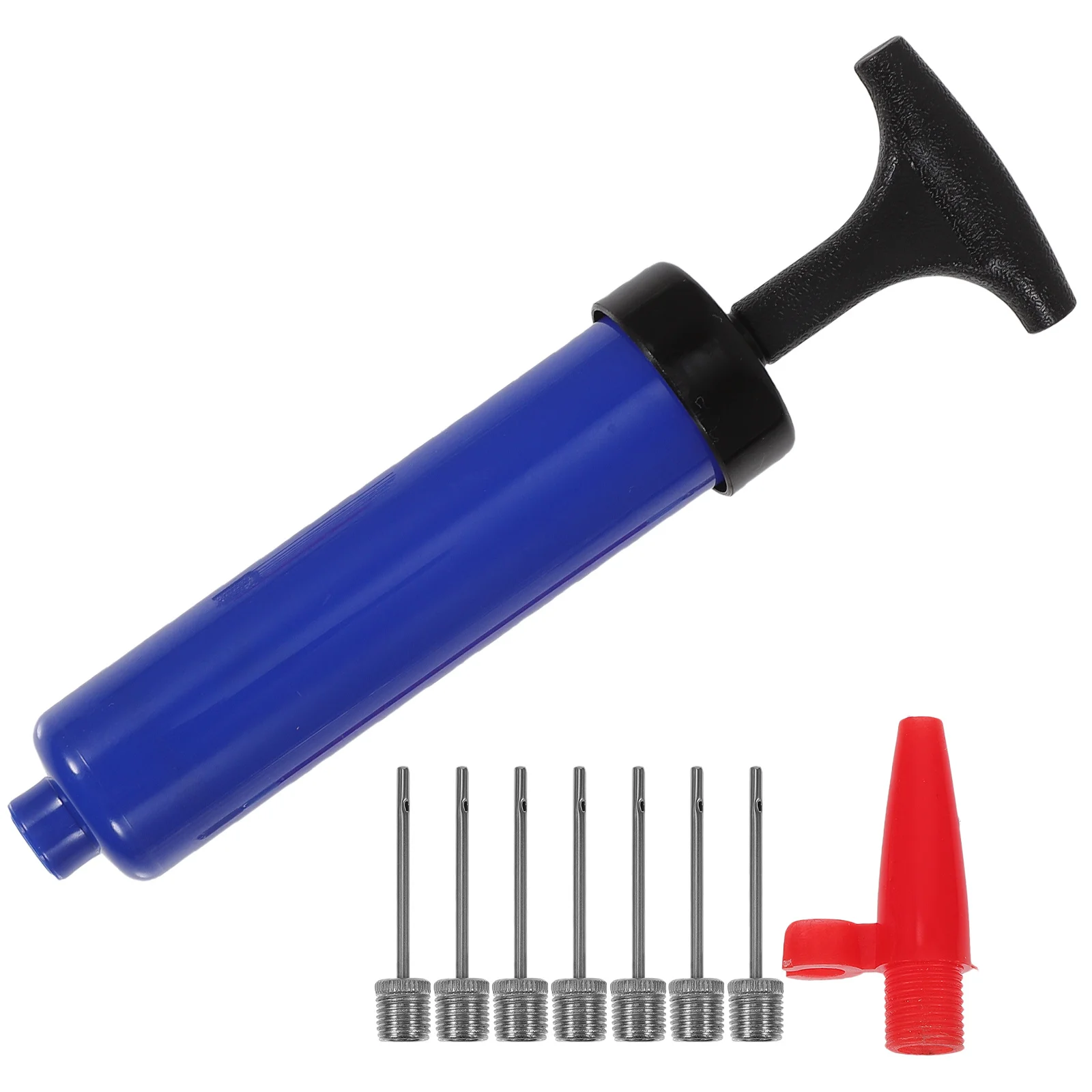 

Набор из 9 портативных ручных воздушных насосов (8 дюймов) для баскетбольных и футбольных мячей, эффективный портативный насос с иглами, 1 воздушной трубкой, 1 насадкой, синий