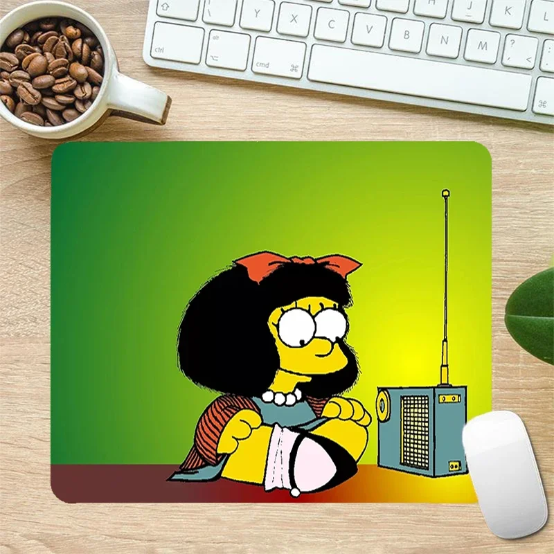 Mafalda Mouse Gamer Girl Rubber Mat Pc Accessories Game Mats Mause Pad Mousepad Company Gaming Laptop Desk Anime Computer Table