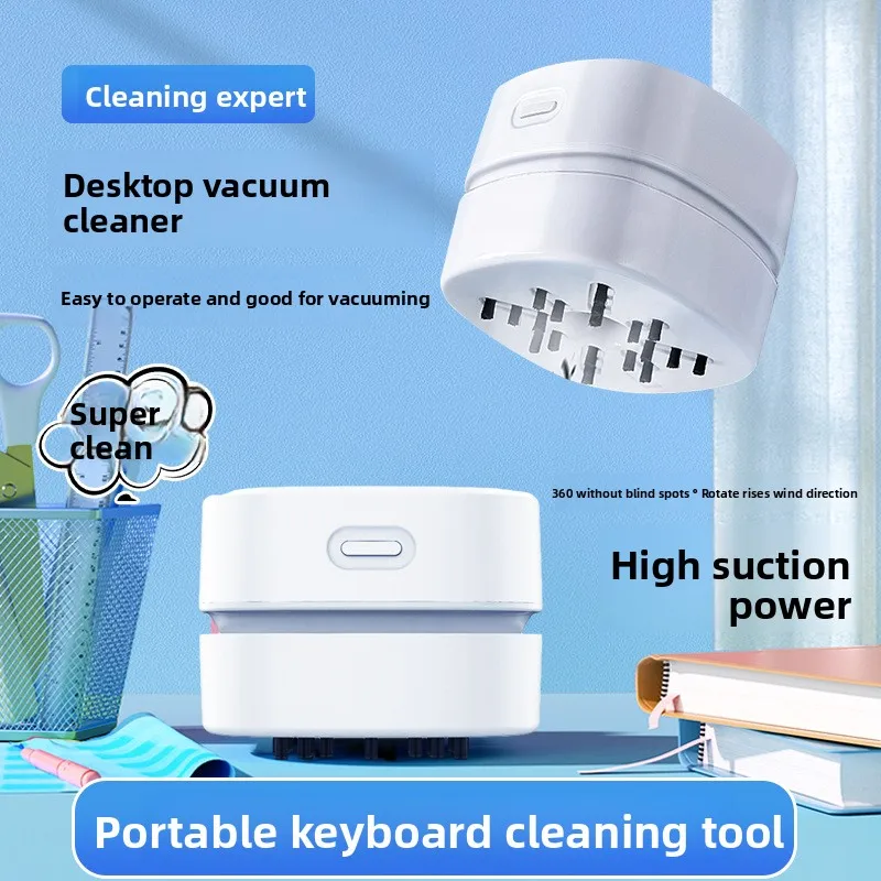 Mini aspirapolvere da tavolo 36dB Ultra silenzioso portatile automatico portatile forte aspirazione per studenti Home Office bambino