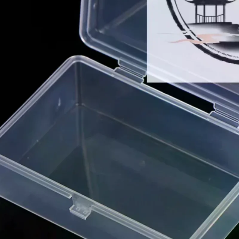 Small Semi-Transparent Plastic Cards Cases Folder Matte Flip-Top Jewelry Box Accessories Storage Organize Packaging Boxes