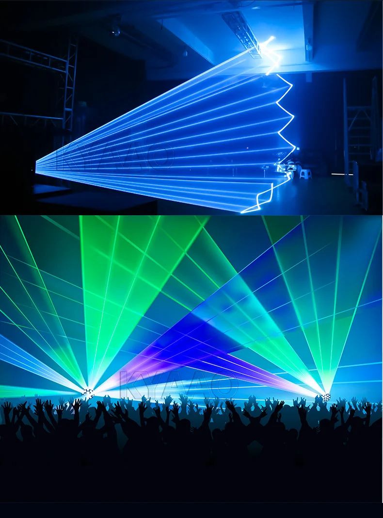 RGB Vollfarbige Animations-Laserbeleuchtung Bluetooth APP DMX512 DJ Bar Club Konzert Bühnen-Projektor 3W 5W – Detail 17