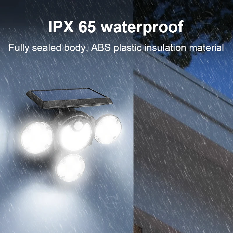 Outdoor Solar Garden Lights Ground Wall Lamp Rotatable LED Light Sesnor Movement IP65 Waterproof External Solar Lamp For Patio