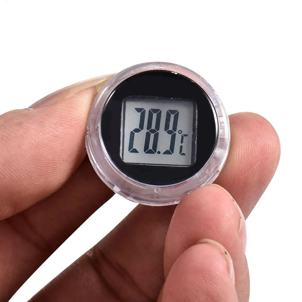 2.8cm mini termômetro digital universal interior ao ar livre à prova dwaterproof água monitor de temperatura medidor casa parede motocicleta auto-adesivo