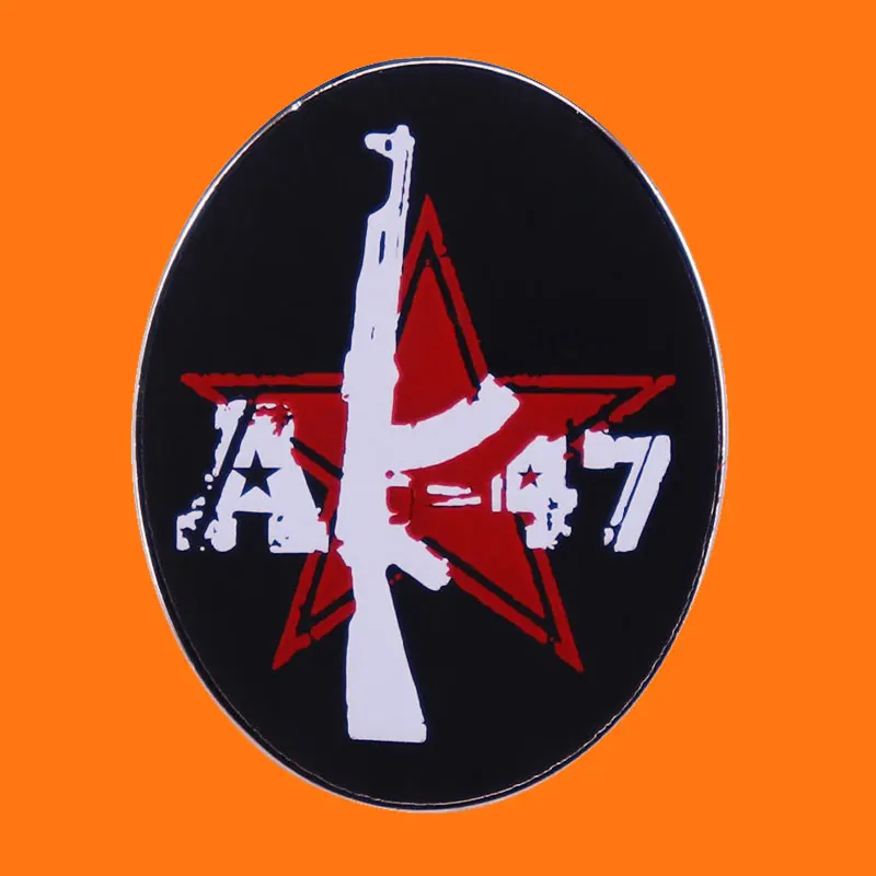Creativity AK47 Cartoon Metal Decorate Badges Classic Enamel Pins Send Friend Fans Boutique Medal Gift Fashion Jewelry Brooch