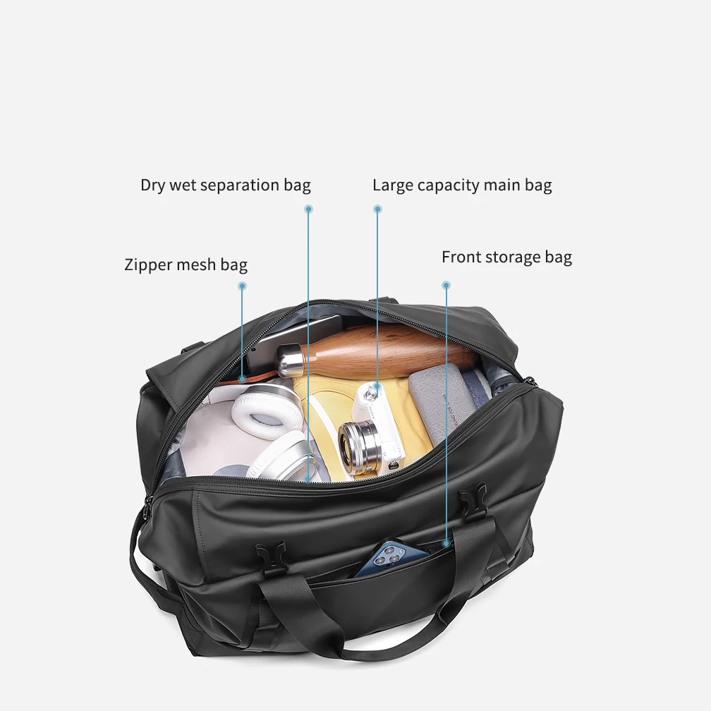 Travel Bag for Men, Large Capacity, Multifunctional, Crossbody Luggage Bag, Fitness Training Backpack
