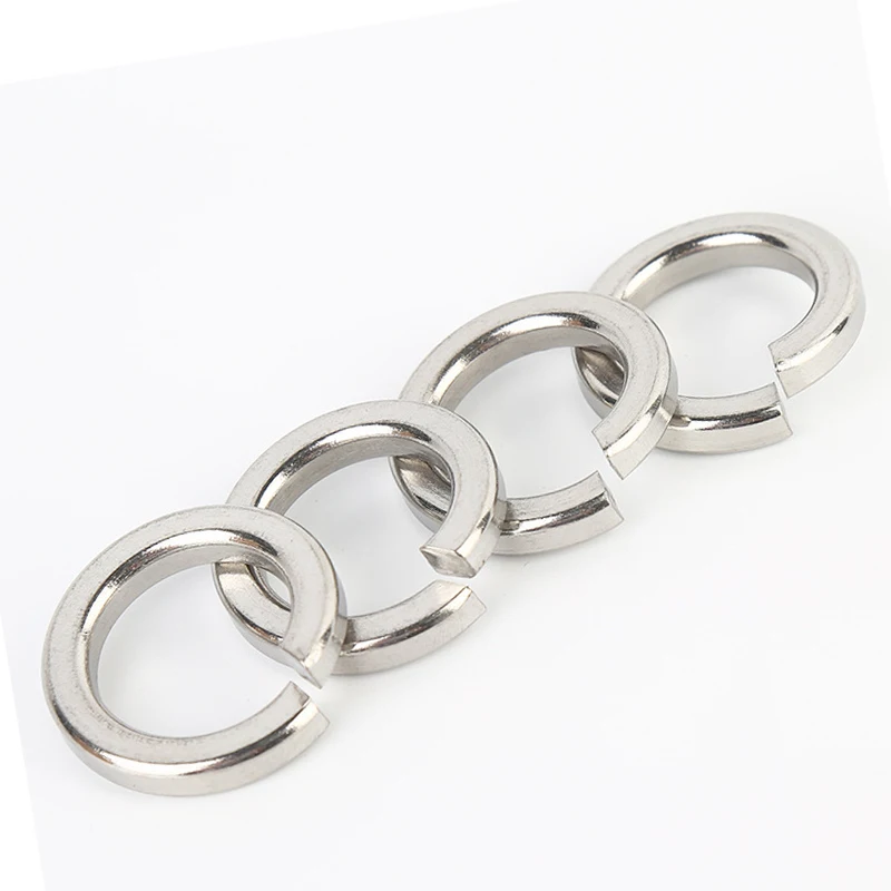 10/ 50/ 100pcs Spring Split Lock Washer Elastic Gasket M1.6 M2 M2.5 M3 M4 M5 M6 M8 M10 M12 M16 M24 M27 M30 A2 Stainless Steel