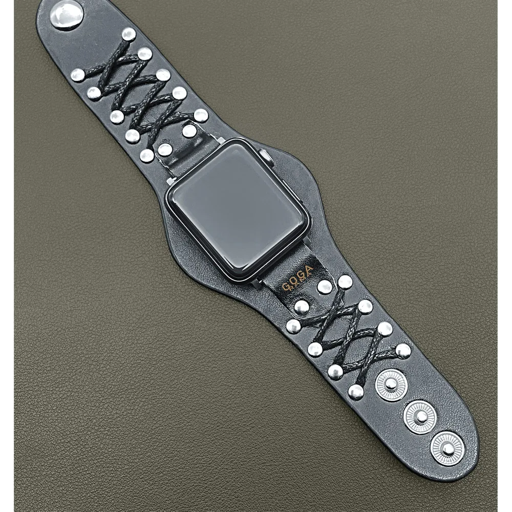 GOGARAMA Punk Chain Steampunk IWatch Band Compatible Apple Watch 49mm 45mm 44mm 42mm 41mm 40mm 38mm 9/8/7/6/5/4/3/2/1/SE/SE2 03