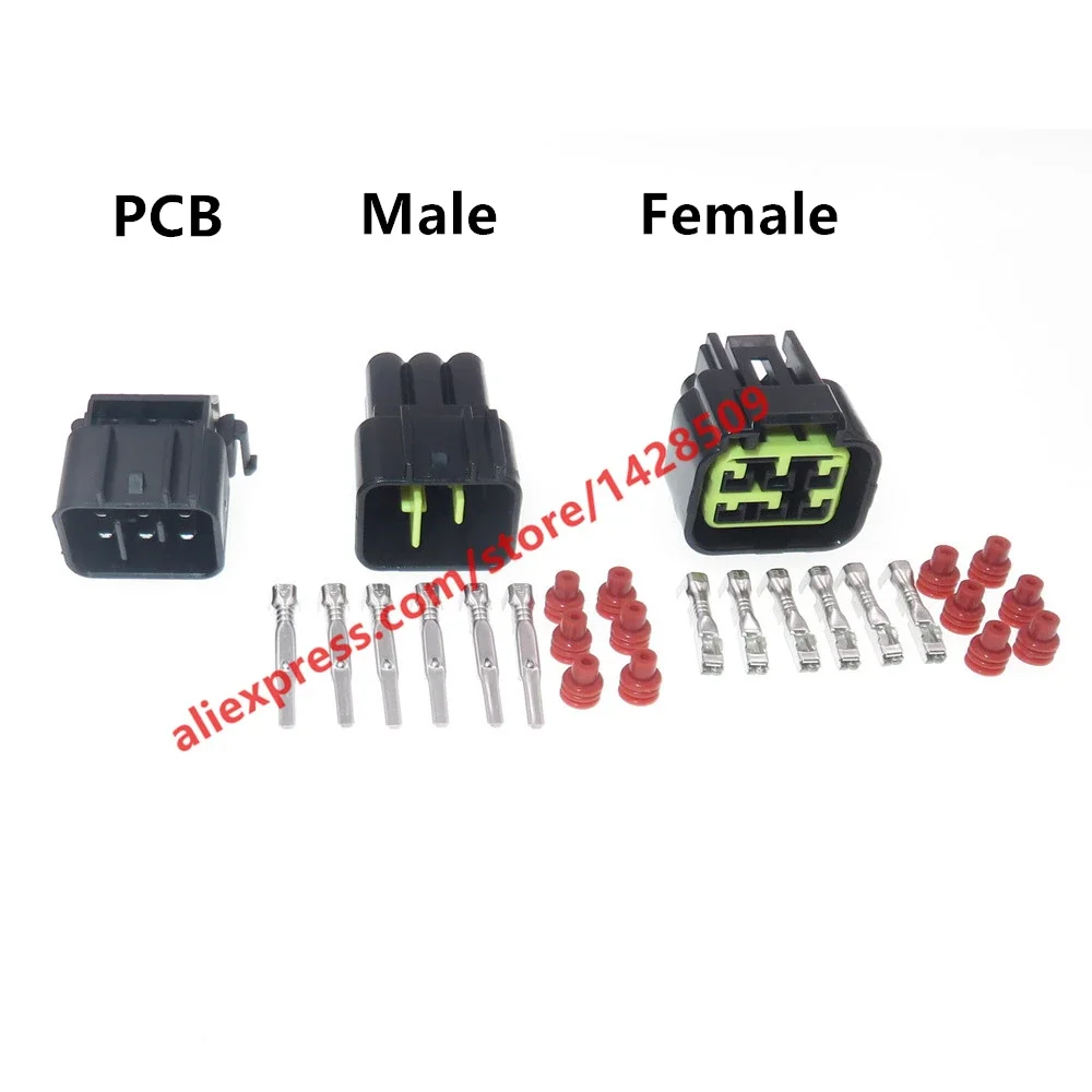 1 Pcs 6 Pin Furukawa 6 Pin Waterproof Window LifterIgnition Coil Plug Auto Connector for Car Ford Mondeo FW-C-6M-B FW-C-6F-B