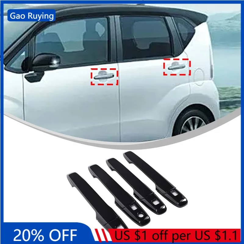 

For Daihatsu Move 2025-2026 ABS Black Car Door Handle Cover Moulding Anti-scratch Trim Sticker Car Accessories