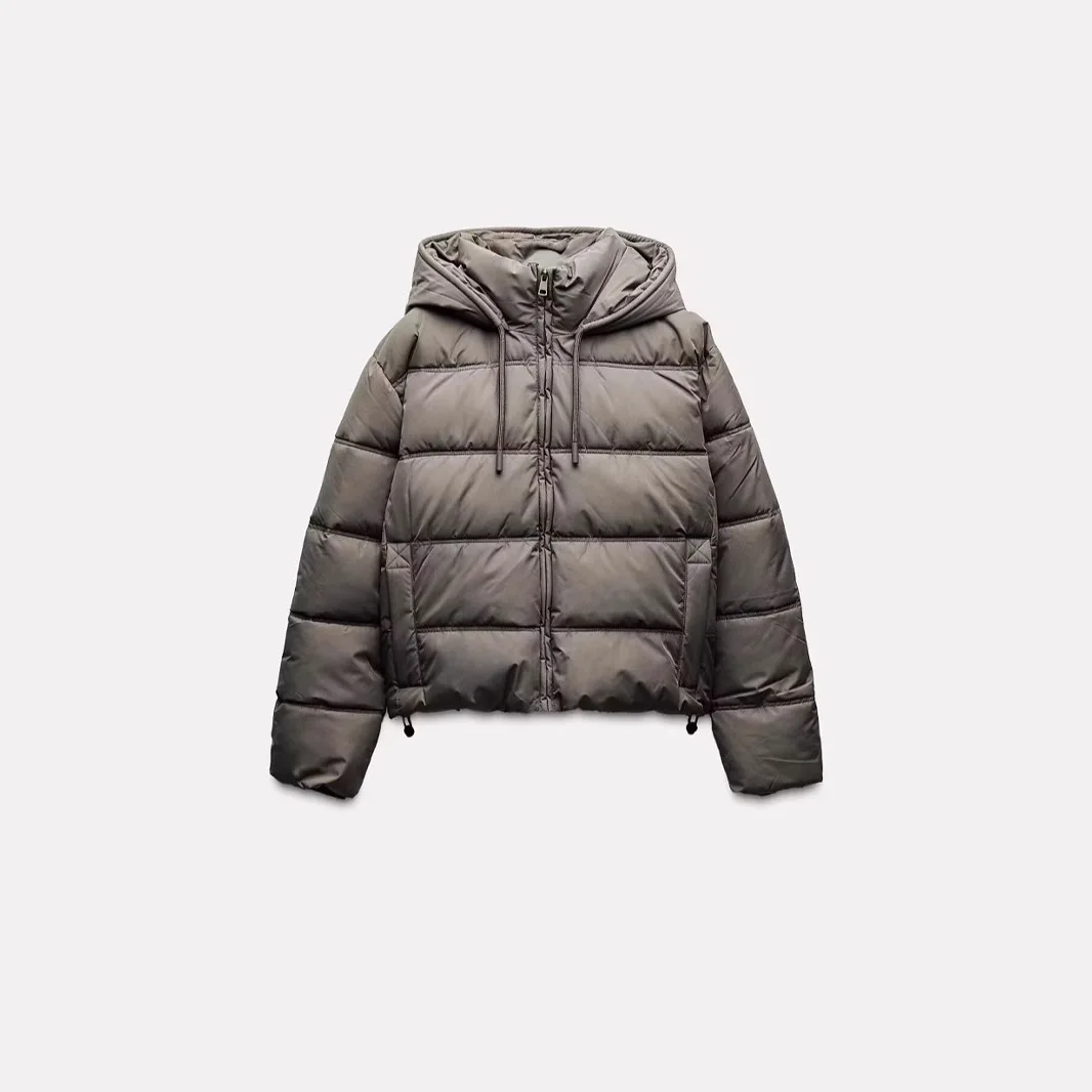 Chaud ort coton Jaet femmes à capuche couleur Pure polyvalent automne hiver nouveau Sle tricoté Thiened manteau d'hiver pour dames