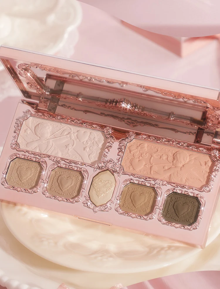 Flower Knows Strawberry Cupid Collection Make-up Palette 14g pink Blush/Highlighter